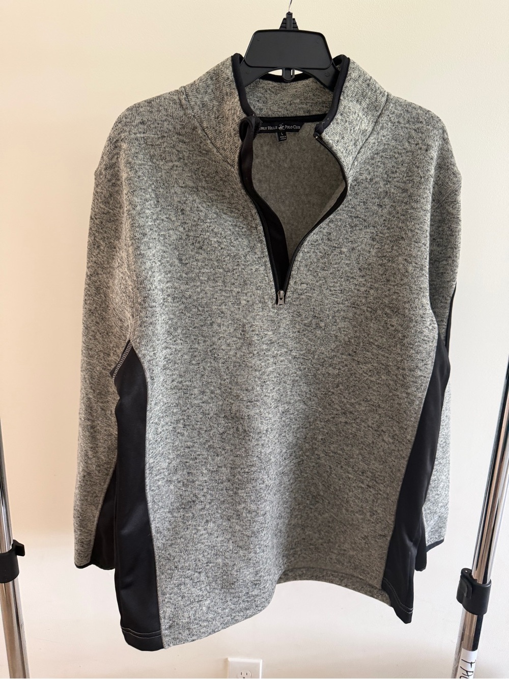 Men's Polo Club Gray Quarter-Zip Pullover Sweater